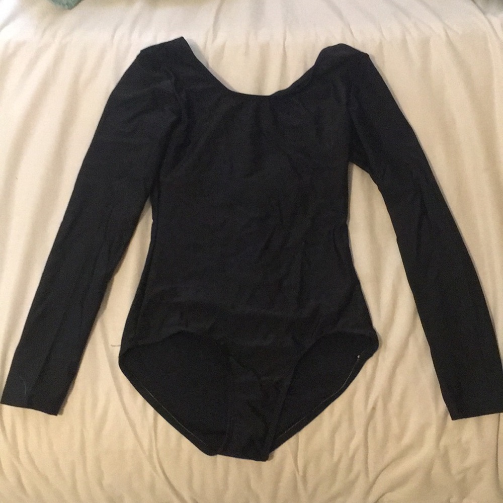 Black Long Sleeve Leotard